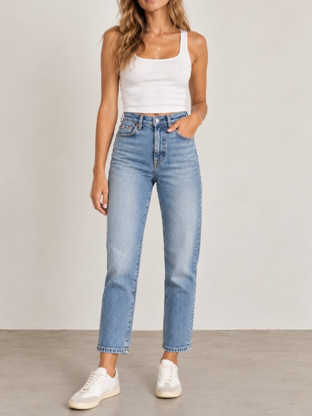 7 For All Mankind High Waist Light Wash Straight Leg Jeans Size 25